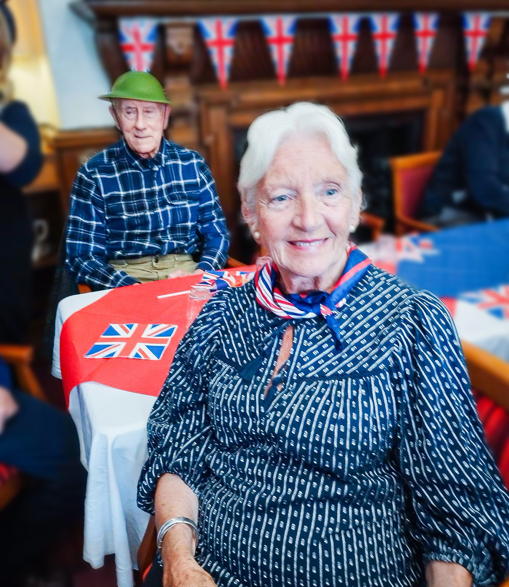 Two residents at the D-Day event.