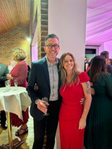 Mark and Cheryl at the awards ceremony. 