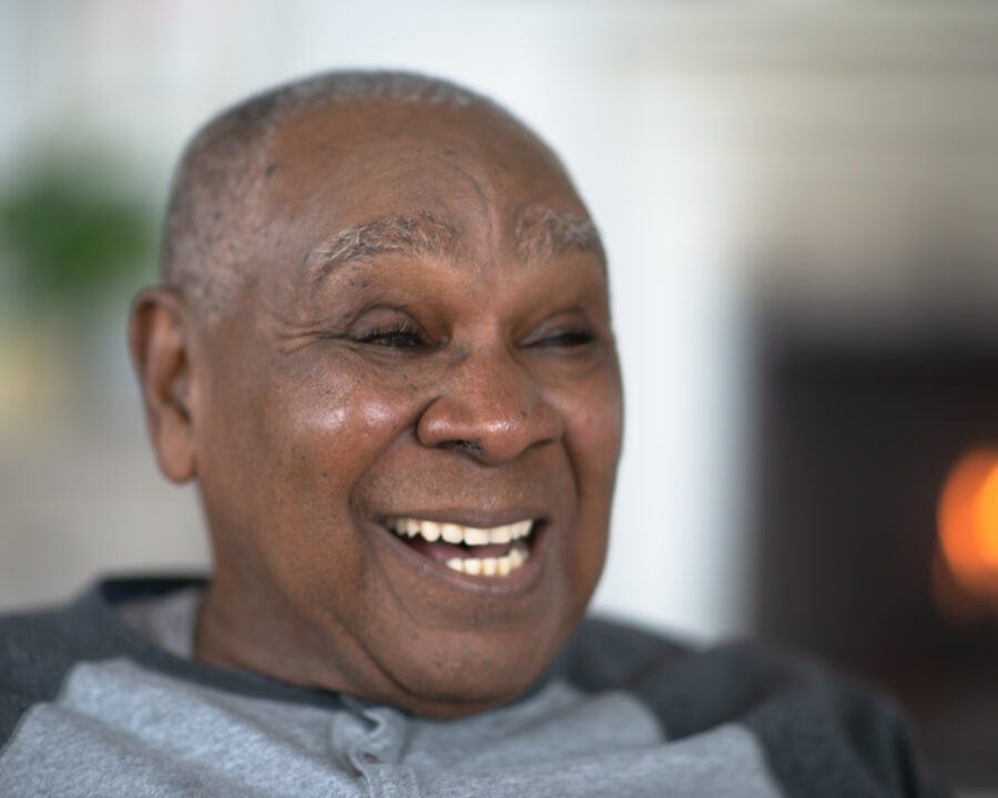 African Senior Man Laughing stock photo
