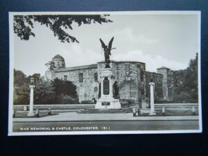 Historical photo of Colchester statue. 