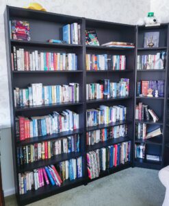 New Copford Place Care Home's library. 