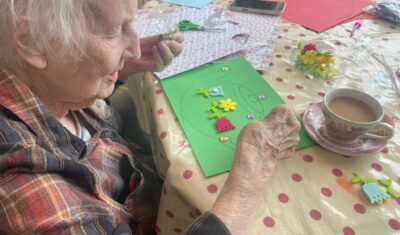 Little-Bramingham-Farm-Resident-Jean-Houghton-getting-Tea-Crafty