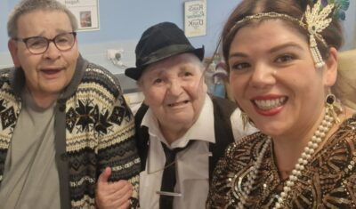 Graham-Finch-and-Beryl-Norman-with-Manager-Fran-Simpson
