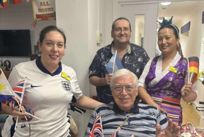 Staff and resident