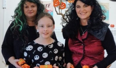 Malvern-Day-Cares-Mandie-Halford-with-Liliie-Griffiths-centre-and-Shirley-Bradley-