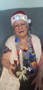 Orford-House-resident-Gloria-Cheeseman-enjoying-her-Christmas-Birthday-