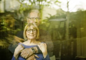 Couple at window